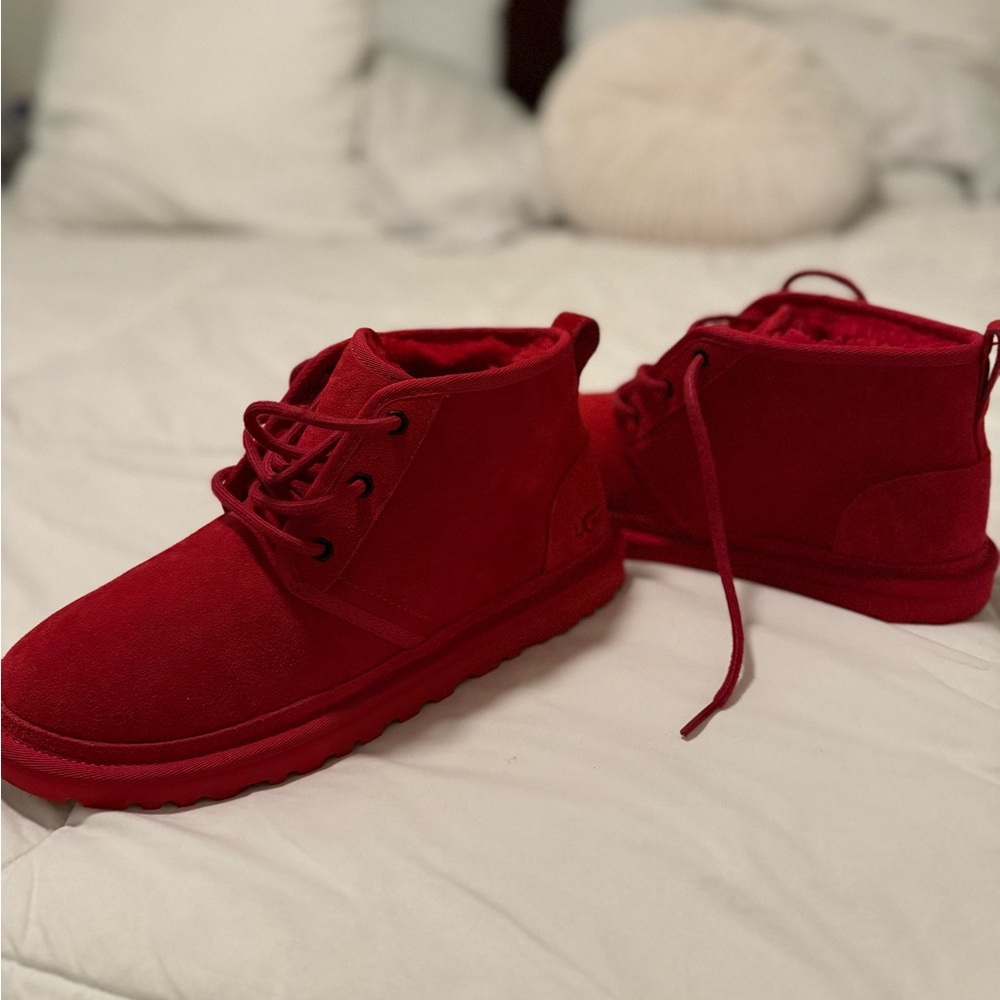 UGG Red Shearling Lined Boots